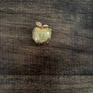 Vintage Napier Golden Apple With Stem Brooch Jewely